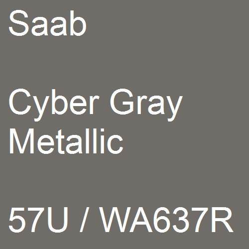 Saab, Cyber Gray Metallic, 57U / WA637R.